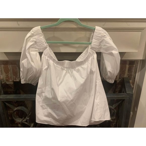 Milly cold shoulder women’s top, white, size medium - Picture 4 of 4